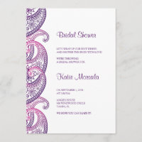 Lila und rosa Indian Paisley Brautparty