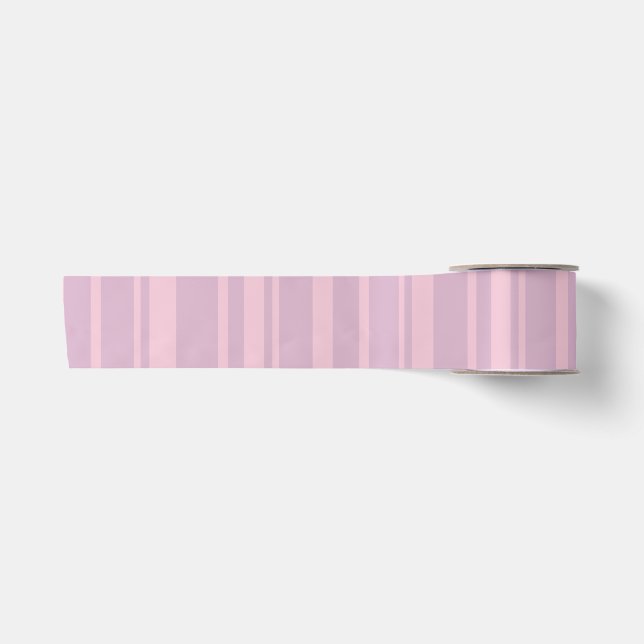 Lila- und Rosa-Linien-Muster Satinband (Vorderseite)