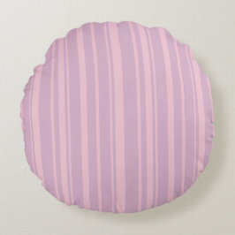 Lila- und Rosa-Linienmuster Rundes Kissen