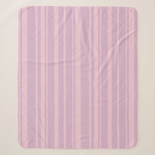 Lila und Rosa Linienmuster Sherpadecke (Vorderseite)