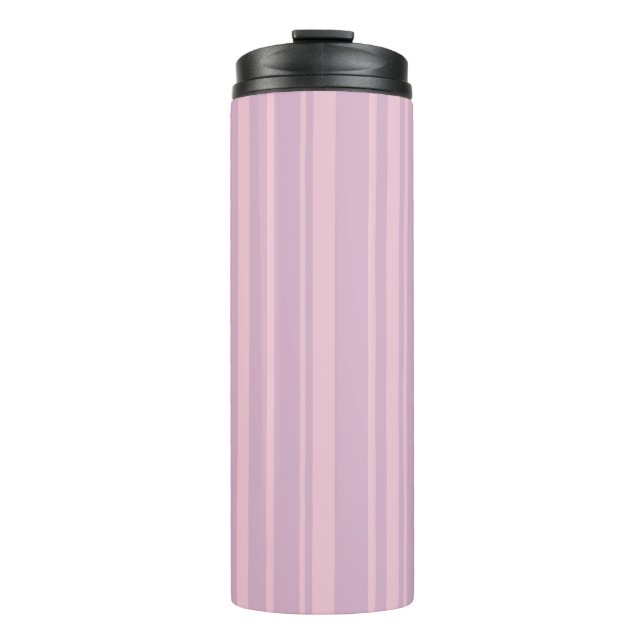 Lila- und Rosa-Linienmuster Thermosbecher (Vorderseite)