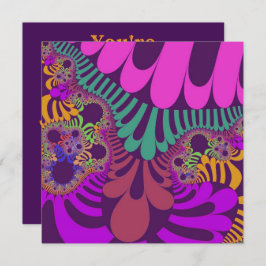 Lila und rosa Mod Einladung