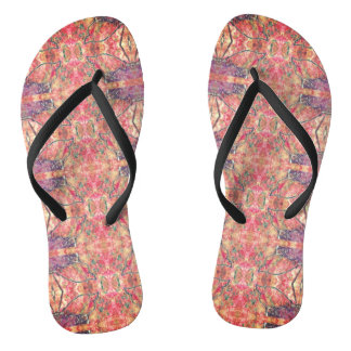Lila und rosa Muster Flip Flops