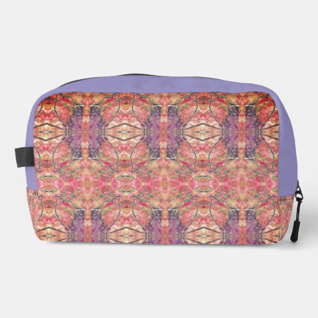 Lila und rosa Muster Waschbeutel (Vorderseite)