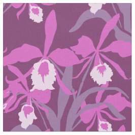 Lila und rosa Orchideengewebe Stoff