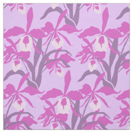 Lila und rosa Orchideengewebe Stoff