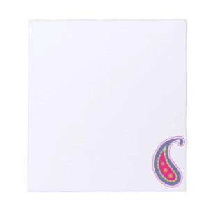 Lila und rosa Paisley Notizblock