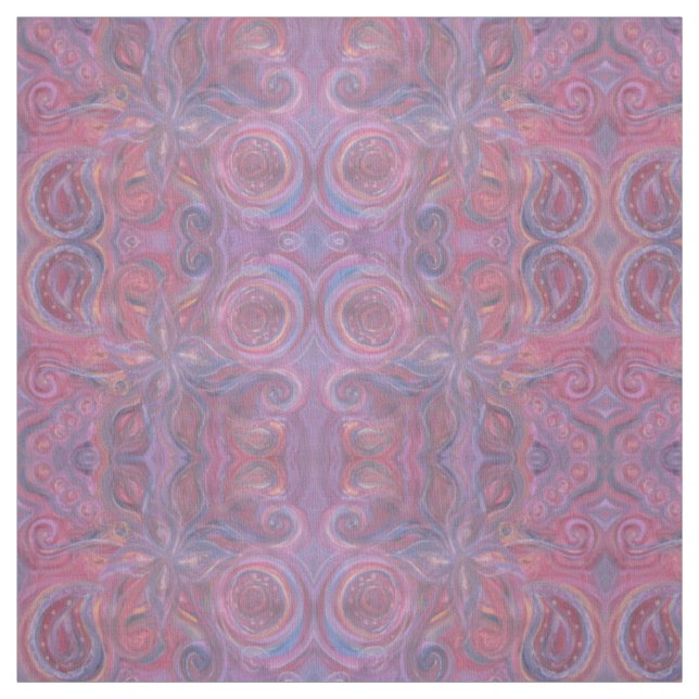 lila und rosa Paisleyblumengewebe Stoff (Muster)