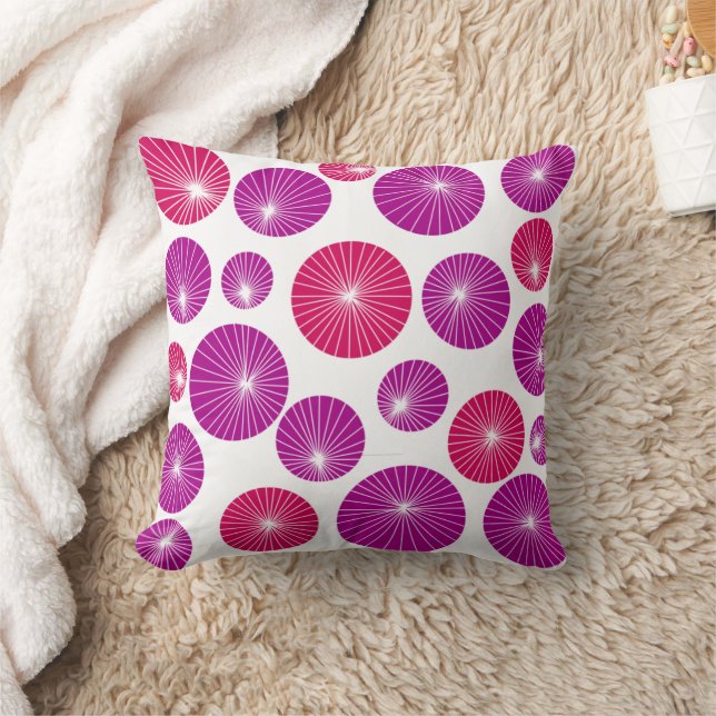 Lila und rosa Pinwheels Kissen (Decke)