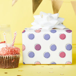 Lila und rosa Polka-Punkte Geschenkpapier