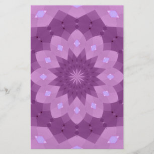 Lila und rosa Rosette Briefpapier