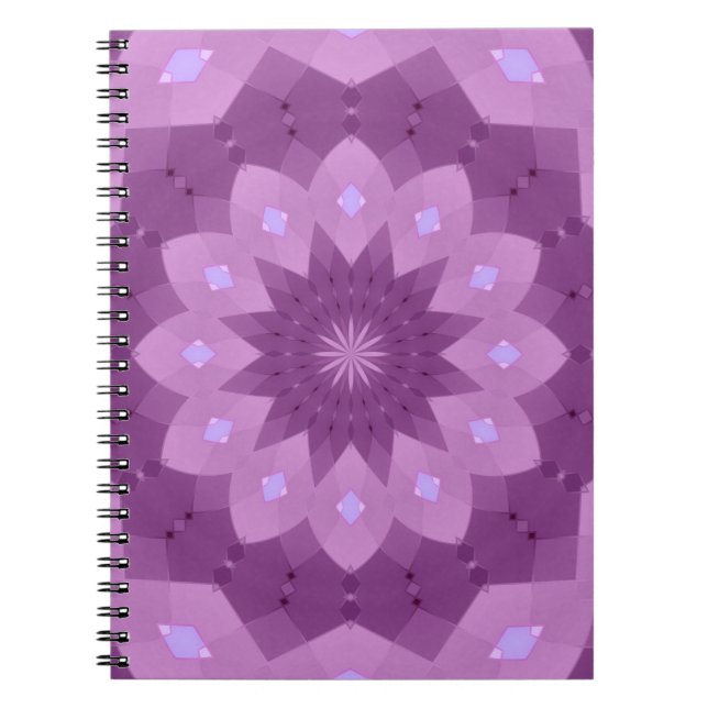 Lila und rosa Rosette Notizblock (Vorderseite)