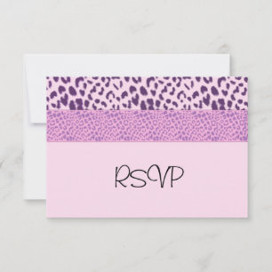 Lila und Rosa RSVP Karte