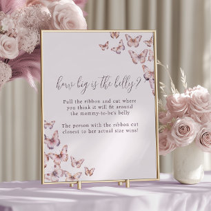 Lila und rosa Schmetterlinge wie groß ist das Bauc Poster