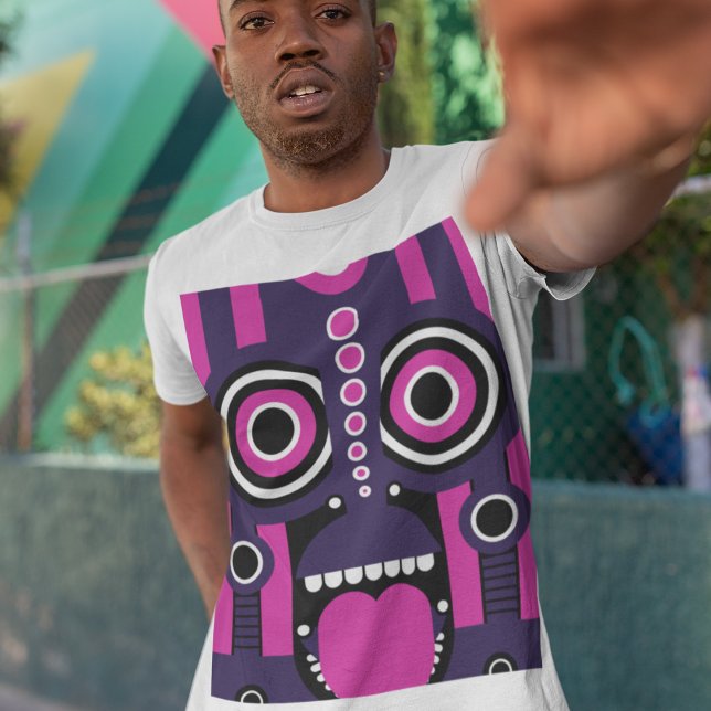 Lila und rosa Tiki Art T-Shirt (Von Creator hochgeladen)