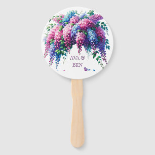 Lila und rosa Wisteria Blume Wedding Fächer
