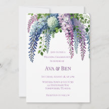 Lila und rosa Wisteria Wedding Celebration