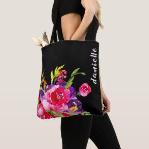Lila und rosafarbene Aquarelltasche