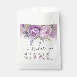 Lila und rosafarbene Blume Brautparty Girl Geschenktütchen