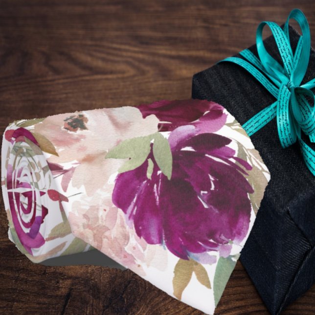 Lila und rosafarbene Blume Rose Neck Tie Krawatte (Von Creator hochgeladen)