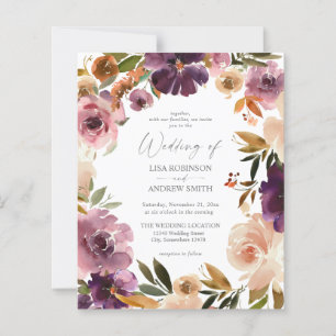 Lila und rosafarbene Blütenhochzeit