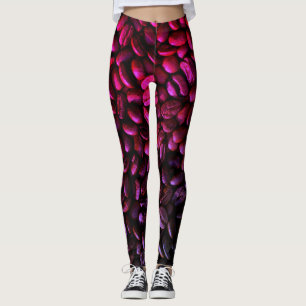 Lila und rosafarbene Kaffeebohnen Leggings