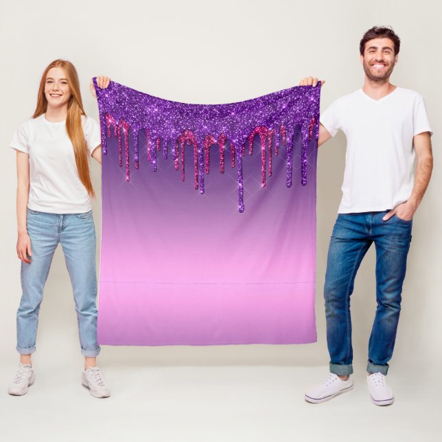 Lila und rosafarbener Glitzer Fleecedecke (Beispiel)