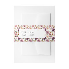 Lila und rot - Rosa Bläschen Einladung Bauchband Einladungsbanderole