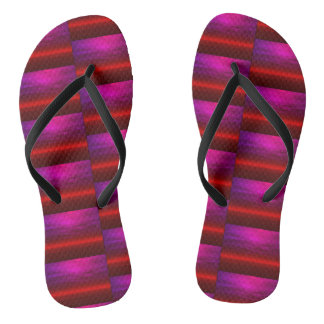 Lila und rote Flip Flops für Frauen
