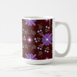Lila und rote Folklore Kunst Tasse