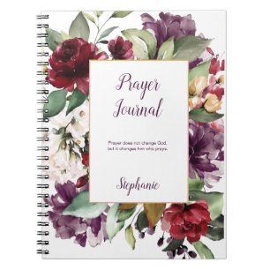 Lila und rote Rosen Pfingstrosen Gebetsjournal Notizblock
