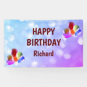 Lila und roter Glückwunsch zum Geburtstag Banner