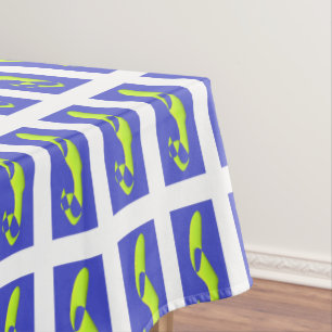 LILA UND ROYBLAUE KUNST GEMUSTERT TISCHDECKE