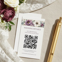 Lila und Salbei Floral QR-Code-Hochzeit