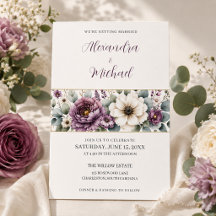 Lila und Salbei Florale Hochzeit