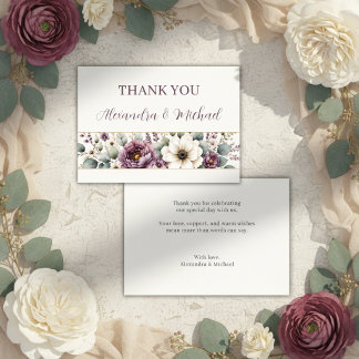 Lila und Salbei Florale Hochzeit RSVP Karte