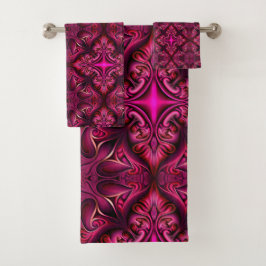 Lila und Scarlet-Badetuch-Set Badhandtuch Set