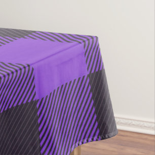 Lila und schwarz Kariert Tischdecke