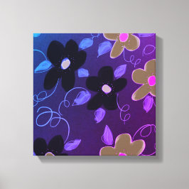 Lila und schwarz leinwanddruck