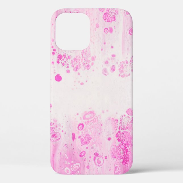 LILA UND SCHWARZ POLKA DOT TEXTIL Case-Mate iPhone HÜLLE (Rückseite)