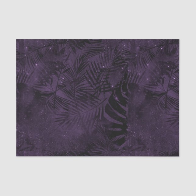 Lila und schwarze Blätter Seidenpapier (Vorderseite)