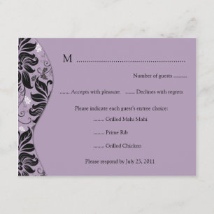 Lila und schwarze Blumen-UAWG Karte