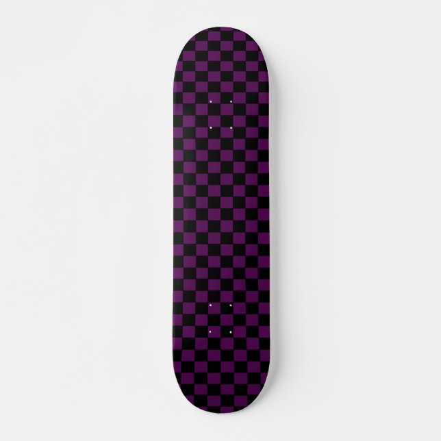 Lila und schwarze Checkered Plattform Skateboard (Vorne)