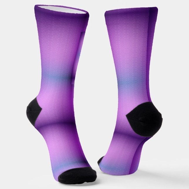 Lila und schwarze Gradienten-Kniestrümpfe  Socken (Gewinkelt)