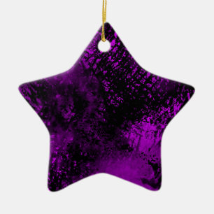 Lila und schwarze Keramik Ornament