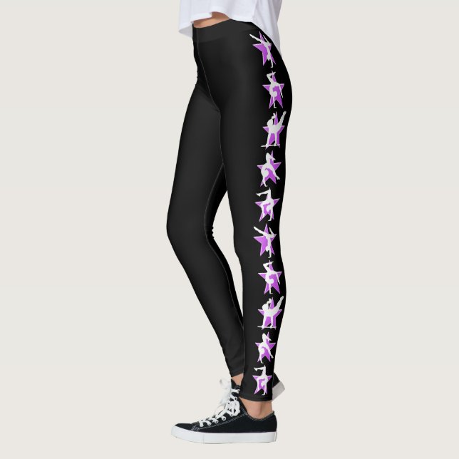 LILA UND SCHWARZE LEGGINGS (Links)