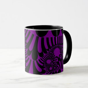 Lila und schwarze Mod Tasse