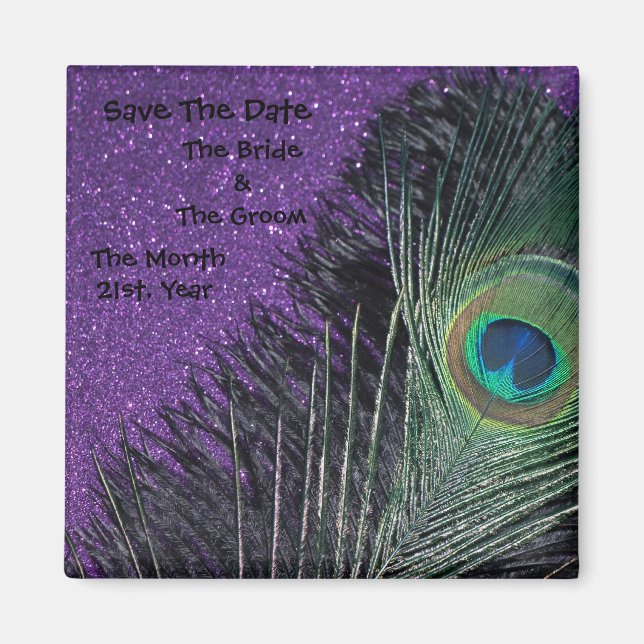 Lila und schwarze Pfauenhochzündmagnete Magnet (Vorne)