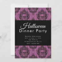 Lila und schwarze Skulpturen Halloween Abendessen