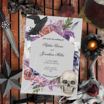 Lila und schwarze stimmungsvolle dunkle Hochzeitse
